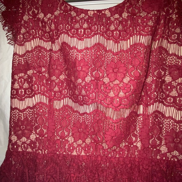 Maeve ruby lace dress. Size M. - Picture 2 of 10